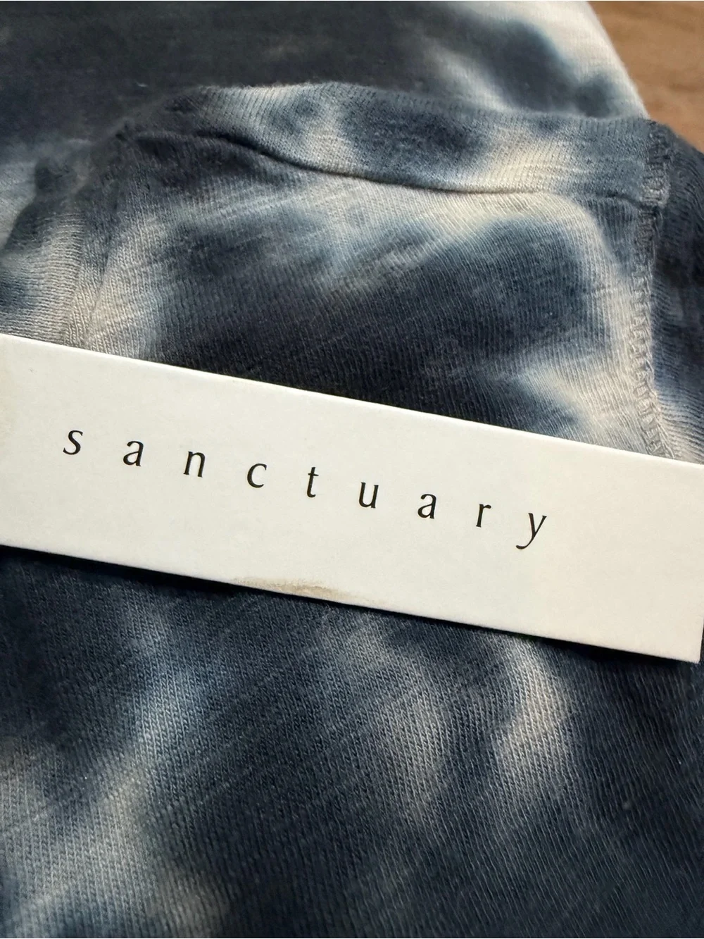 NWT Sanctuary Indigo Tie Dye Sleeveless Midi Dress Small Blue White Camo